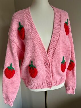 Dreamers by Debut Strawberry & Pink Cardigan